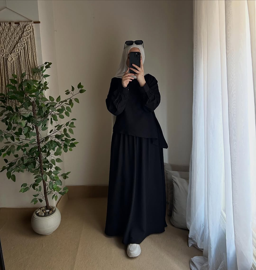 Ensemble Modeste Élégance Premium – Jupe Longue & Haut Fluide