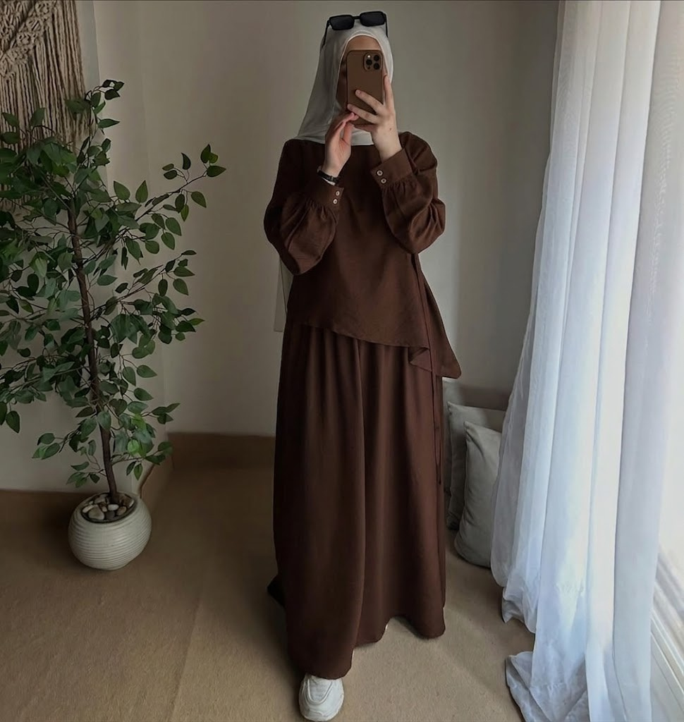 Ensemble Modeste Élégance Premium – Jupe Longue & Haut Fluide