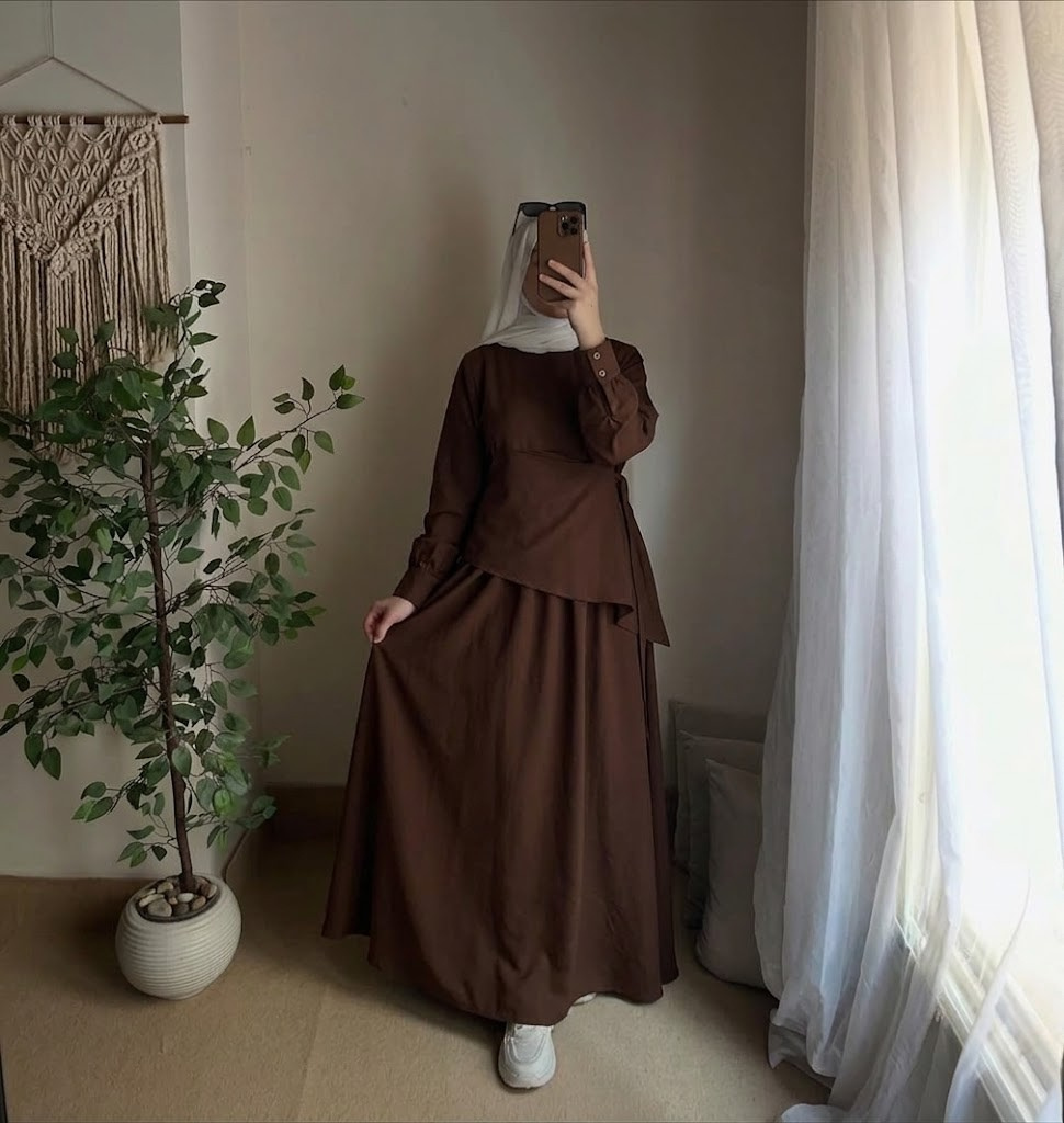 Ensemble Modeste Élégance Premium – Jupe Longue & Haut Fluide