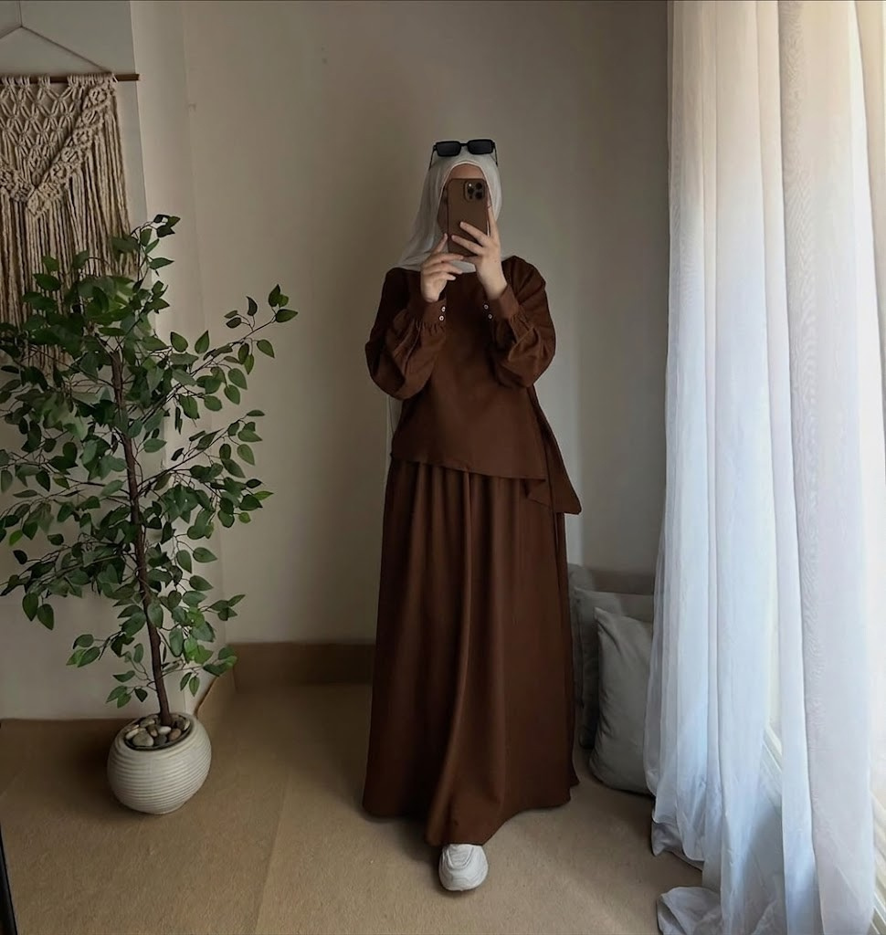 Ensemble Modeste Élégance Premium – Jupe Longue & Haut Fluide