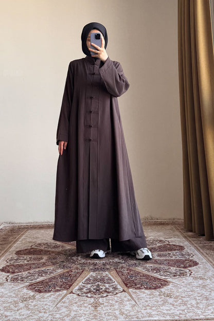 Ensemble Modal Élégance Premium™ – Haut Long & Pantalon Fluide