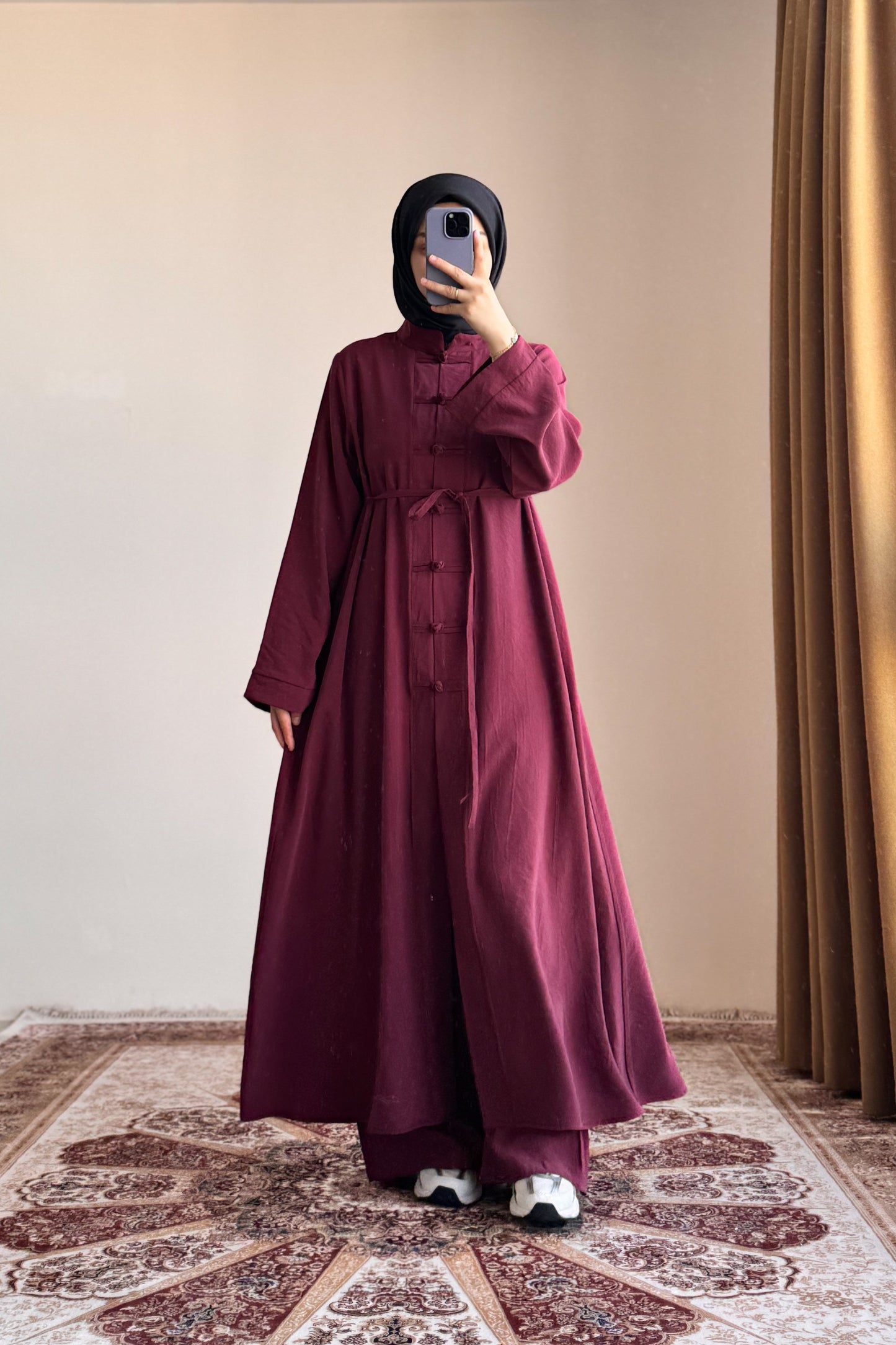 Ensemble Modal Élégance Premium™ – Haut Long & Pantalon Fluide