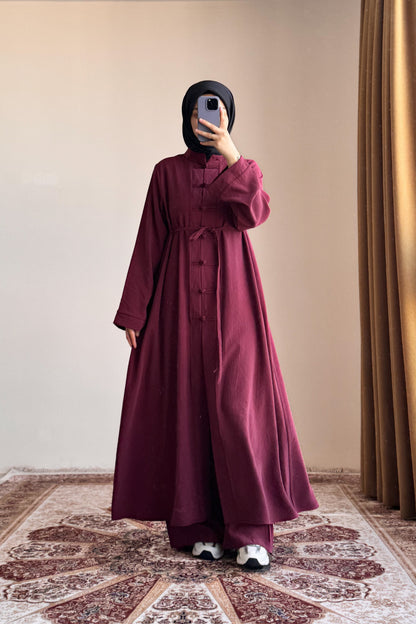 Ensemble Modal Élégance Premium™ – Haut Long & Pantalon Fluide