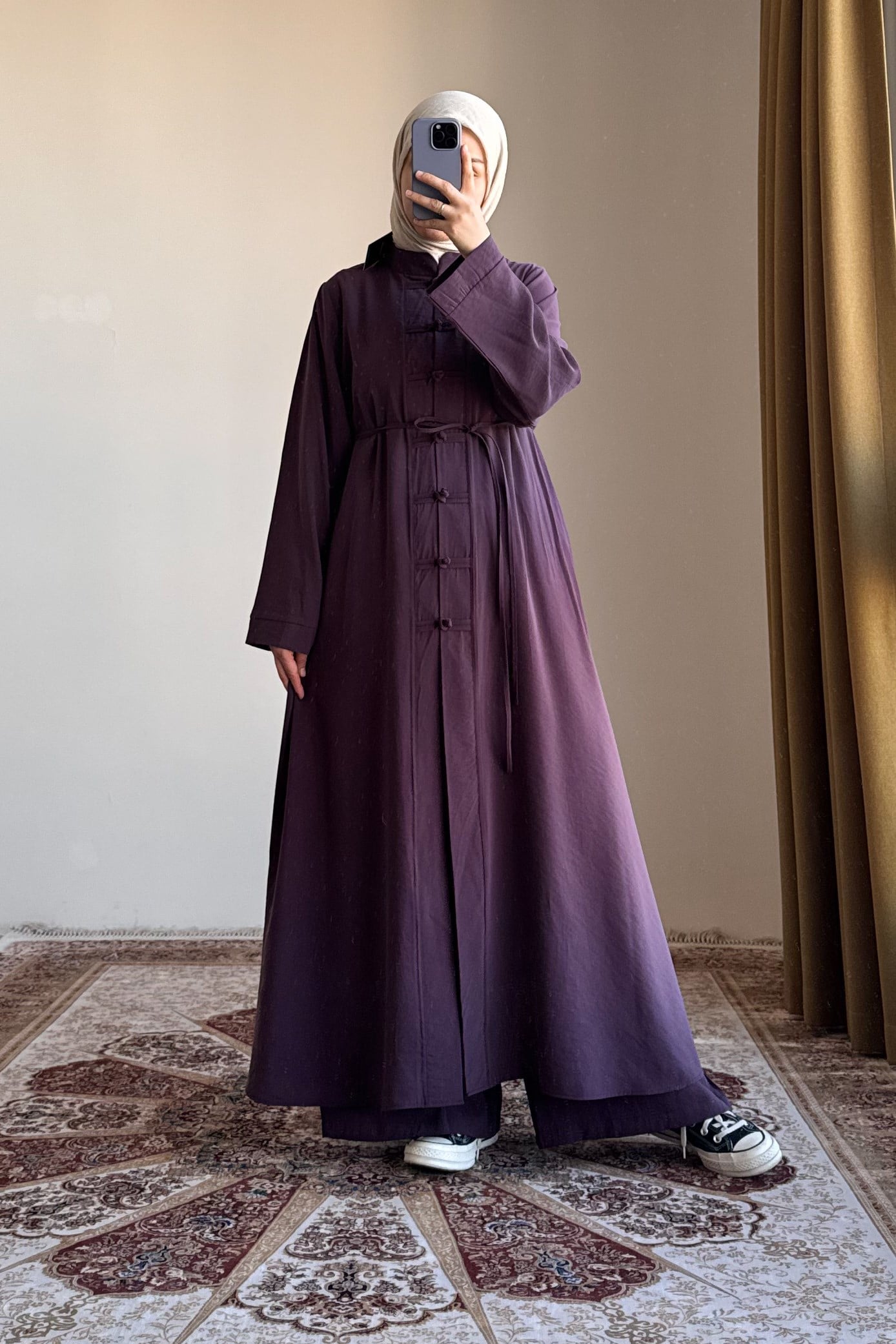 Ensemble Modal Élégance Premium™ – Haut Long & Pantalon Fluide