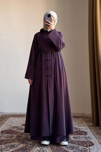 Ensemble Modal Élégance Premium™ – Haut Long & Pantalon Fluide