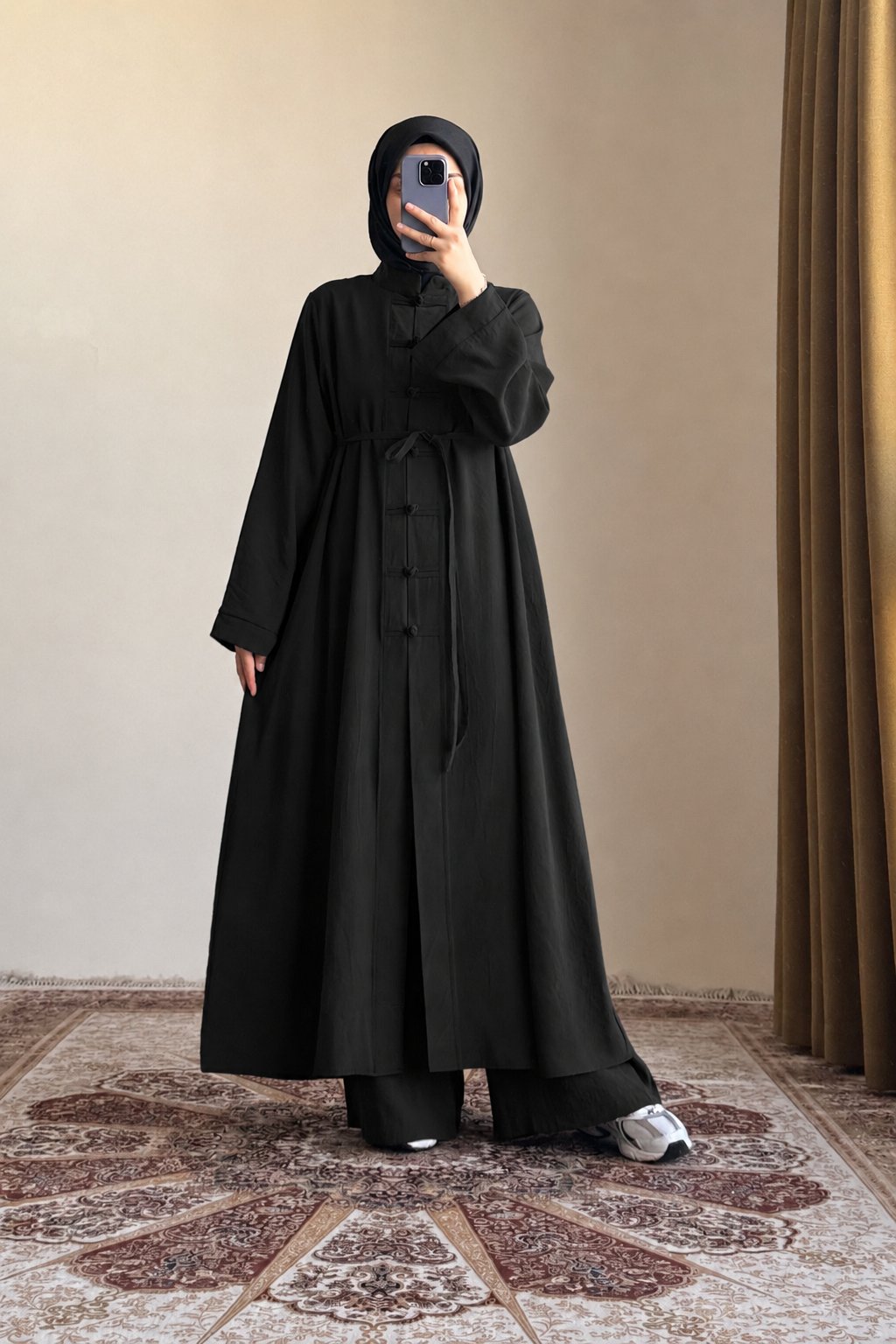 Ensemble Modal Élégance Premium™ – Haut Long & Pantalon Fluide