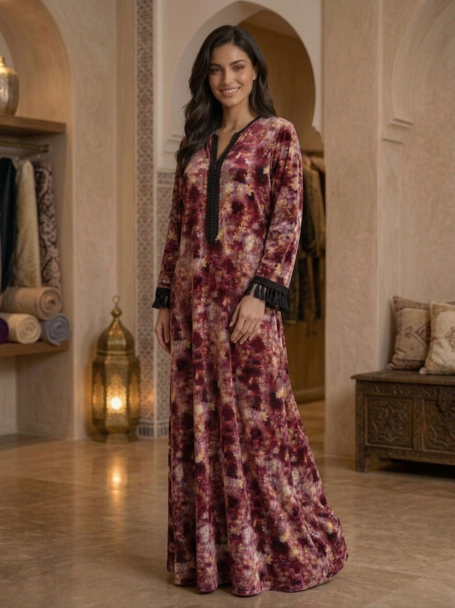 Pyjama Long Femme en Velours Doux
